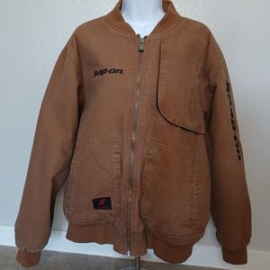 Snap On Tan Bomber Jacket, Mens Workwear, size L